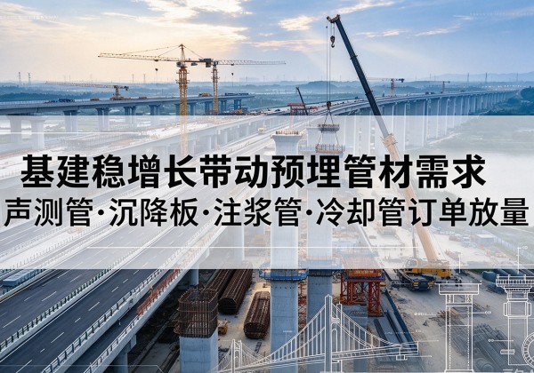 灵石基建稳增长带动预埋监测管材需求，声测管、沉降板、注浆管订单持续放量
