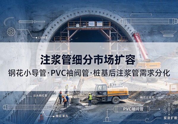 灵石注浆管细分市场扩容，隧道钢花小导管、PVC 袖阀管、桩基后注浆管需求分化